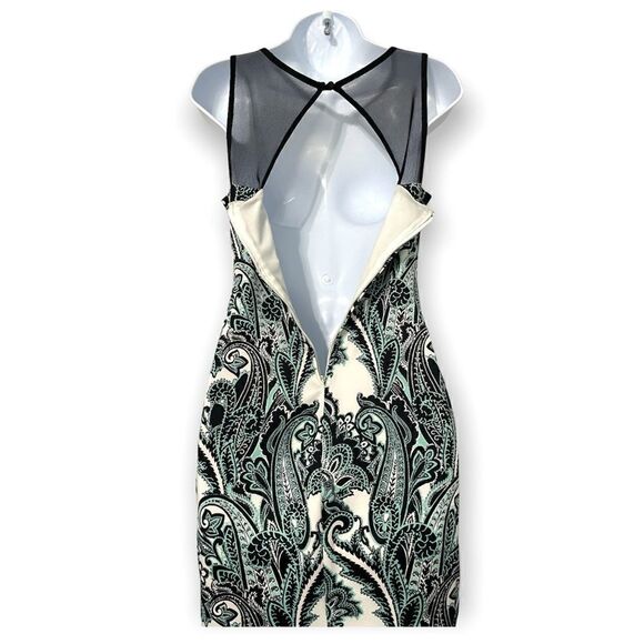 B Darlin Paisley Print Mesh Top Sleeveless Mini Dress Size 5/6 - Picture 5 of 7